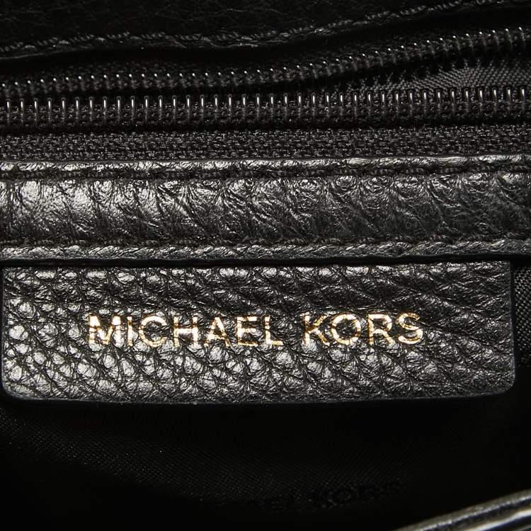 Pre Owned Michael Kors Black Leather Moroccan Saddle Crossbody Bag