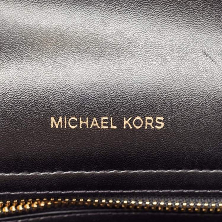 Pre Owned Michael Kors Black Leather Carmen Belted Tote