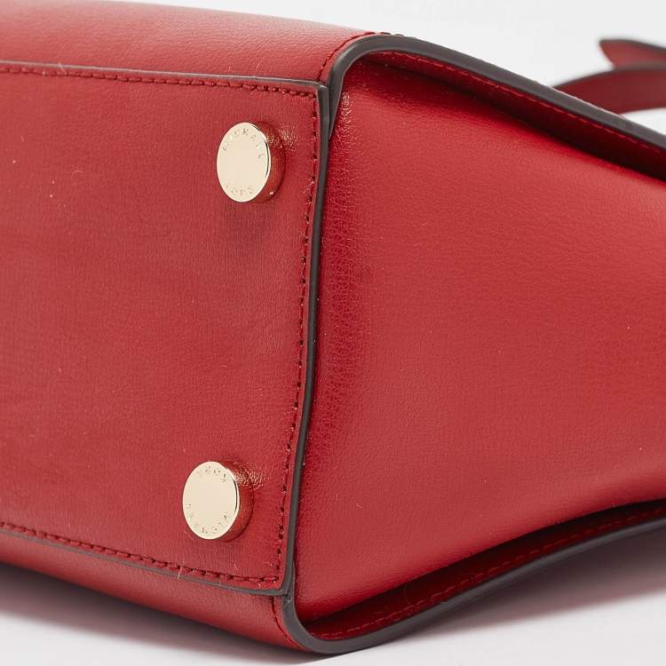 Pre Owned Michael Kors Red Leather Medium Selma Satchel