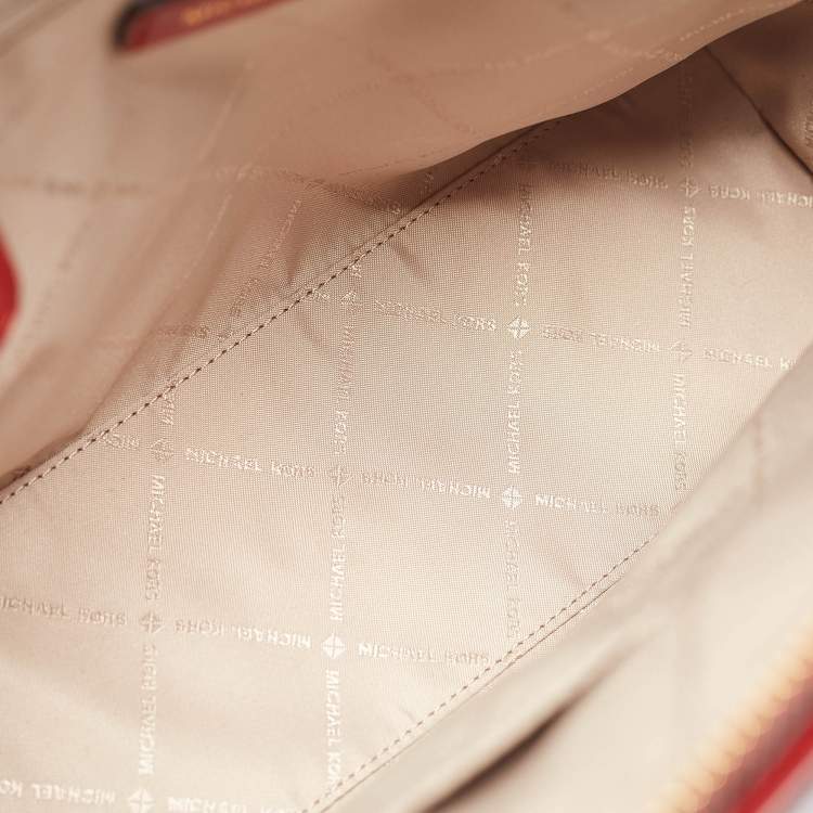 Pre Owned Michael Kors Red Leather Medium Selma Satchel