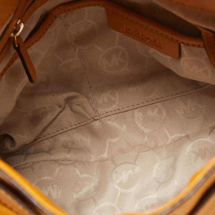 Pre Owned Michael Kors Mustard Leather Hamilton North South Tote