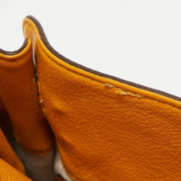 Pre Owned Michael Kors Mustard Leather Hamilton North South Tote