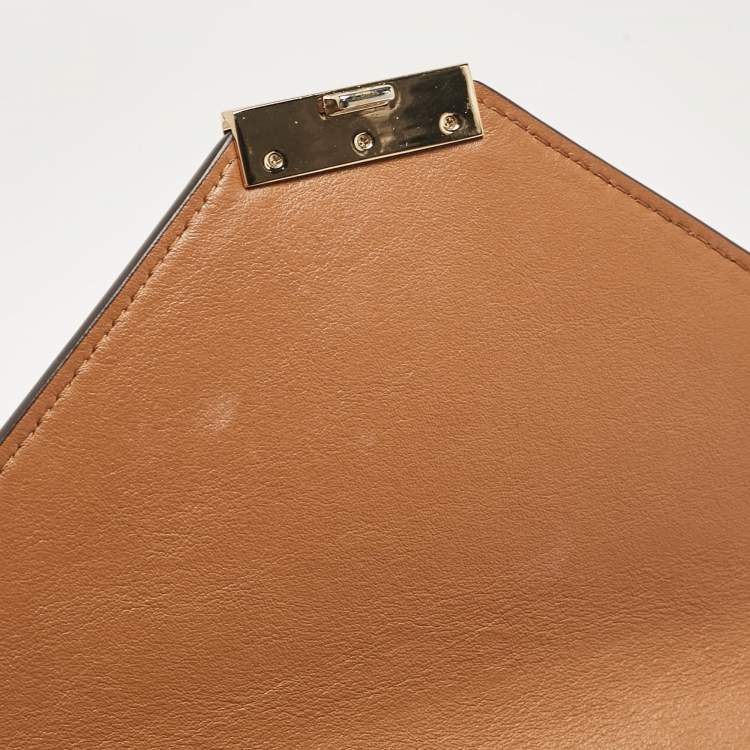 Pre Owned Michael Kors Beige/Brown Signature Coated Canvas and Leather Large Whitney Shoulder Bag