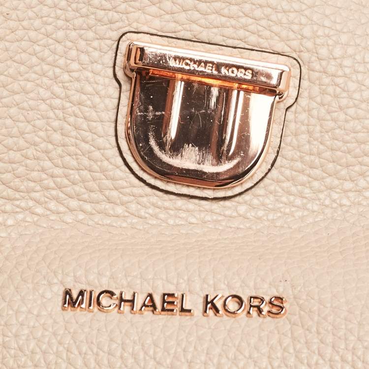 Pre Owned Michael Kors Tricolor Leather Small Embellished Bristol Top Handle Bag