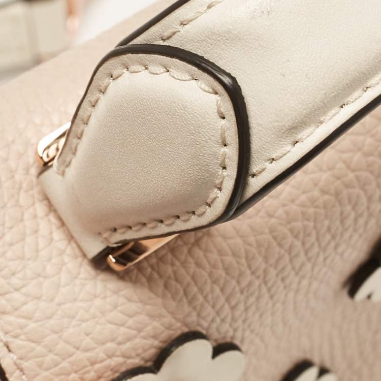 Pre Owned Michael Kors Tricolor Leather Small Embellished Bristol Top Handle Bag