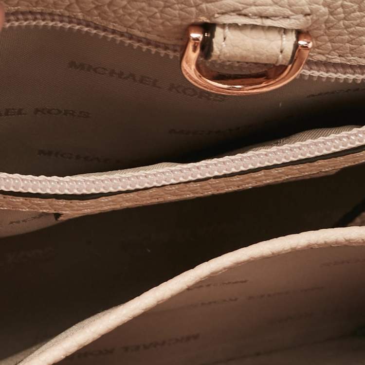 Pre Owned Michael Kors Tricolor Leather Small Embellished Bristol Top Handle Bag