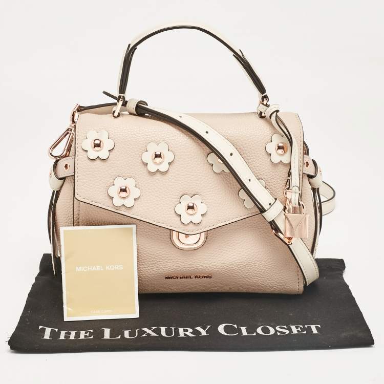 Pre Owned Michael Kors Tricolor Leather Small Embellished Bristol Top Handle Bag