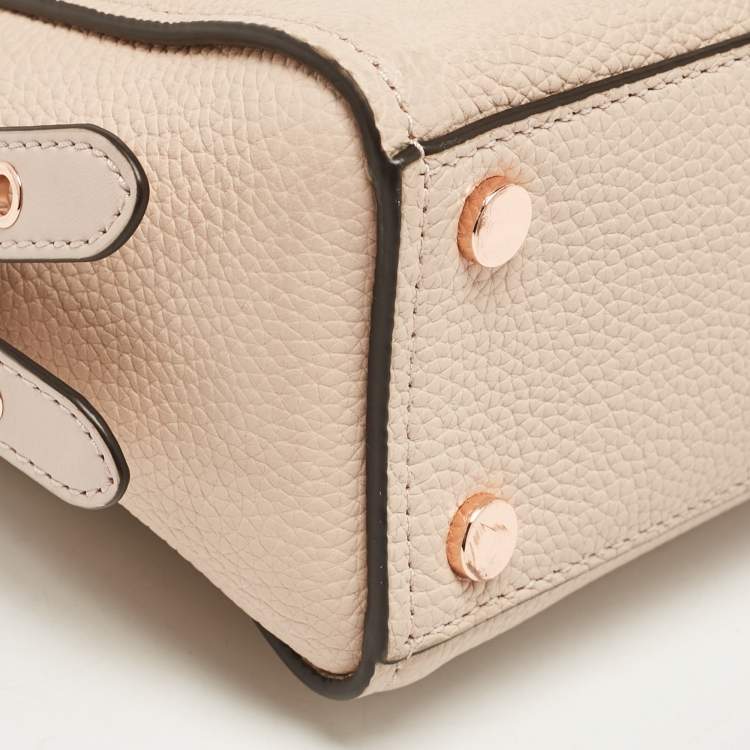 Pre Owned Michael Kors Tricolor Leather Small Embellished Bristol Top Handle Bag