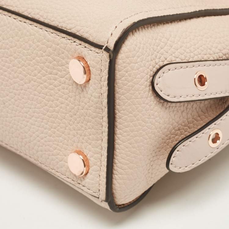 Pre Owned Michael Kors Tricolor Leather Small Embellished Bristol Top Handle Bag