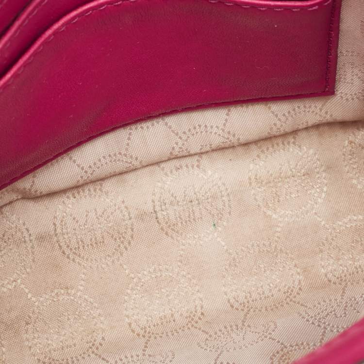 Pre Owned Michael Kors Fuchsia Pink Quilted Leather Micro Selma Tote