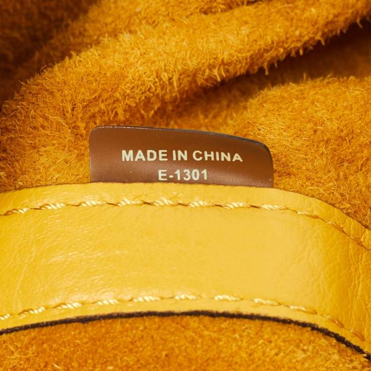 Pre Owned Michael Kors Yellow Leather Colgate Grab Shoulder Bag