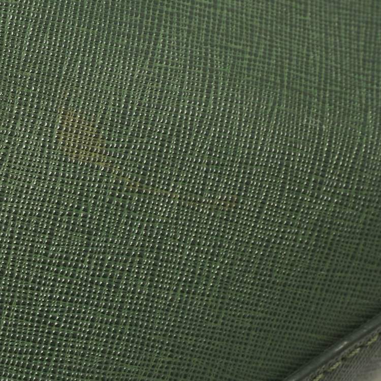 Pre Owned Michael Kors Dark Green Leather Extra Small Ava Top Handle Bag
