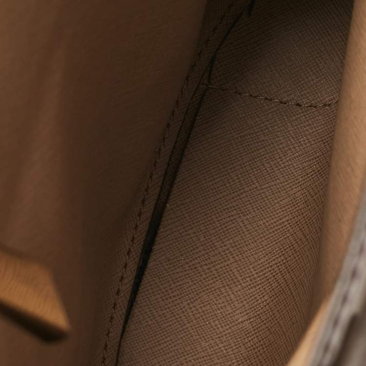 Pre Owned Michael Kors Purple Croc Embossed Leather Mini Mercer Tote