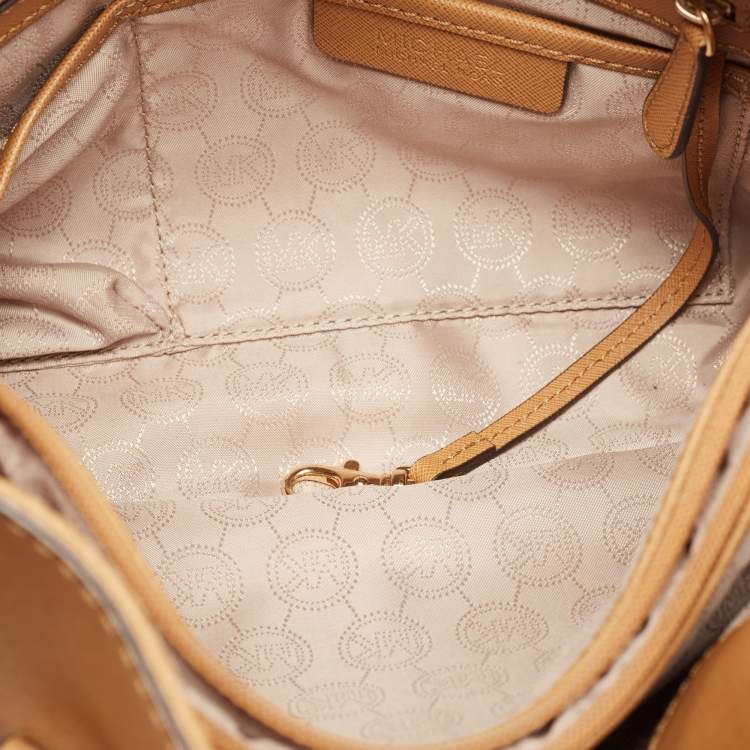 Pre Owned Michael Kors Tan Leather East/West Hamilton Tote