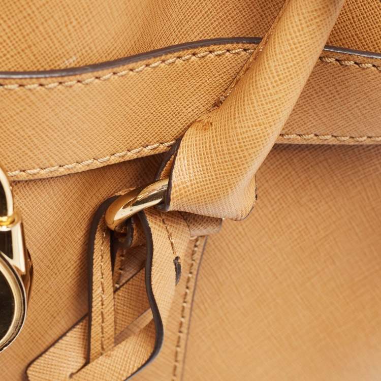 Pre Owned Michael Kors Tan Leather East/West Hamilton Tote