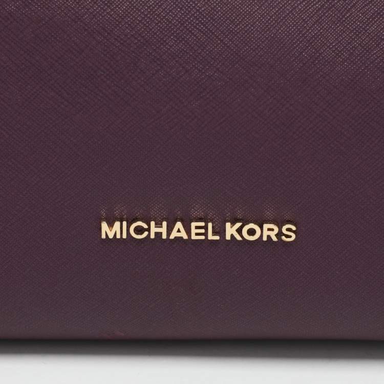 Pre Owned Michael Kors Purple Leather Sofia Satchel