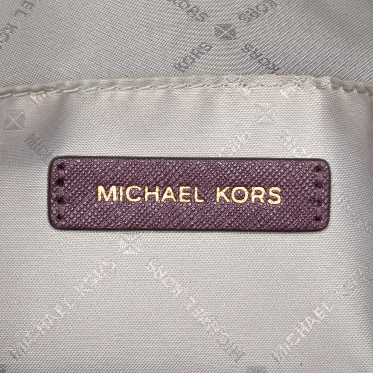 Pre Owned Michael Kors Purple Leather Sofia Satchel