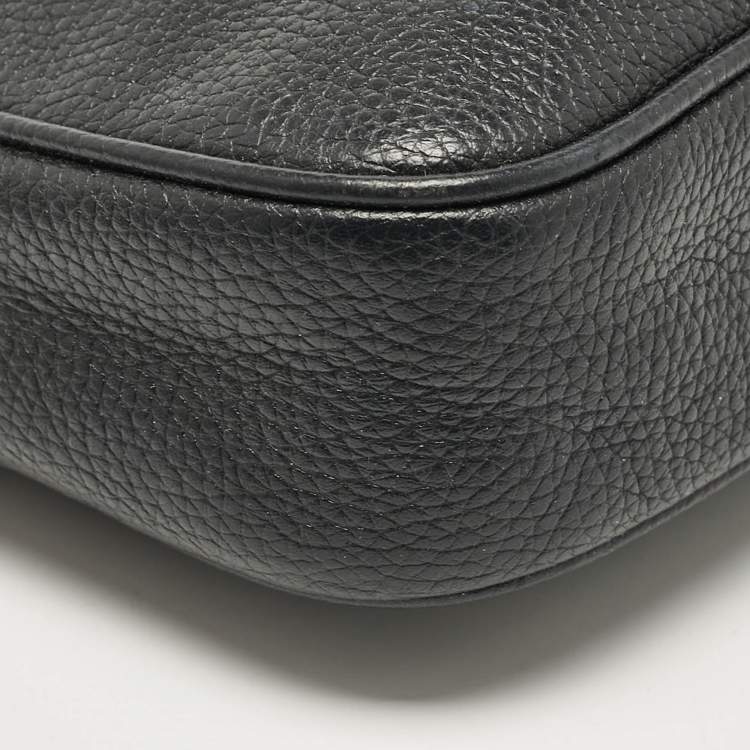 Pre Owned Michael Kors Black Leather Camera Crossbody Bag