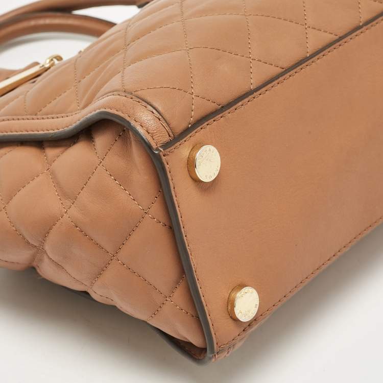 Pre Owned MICHAEL Michael Kors Brown Quilted Leather Selma Satchel