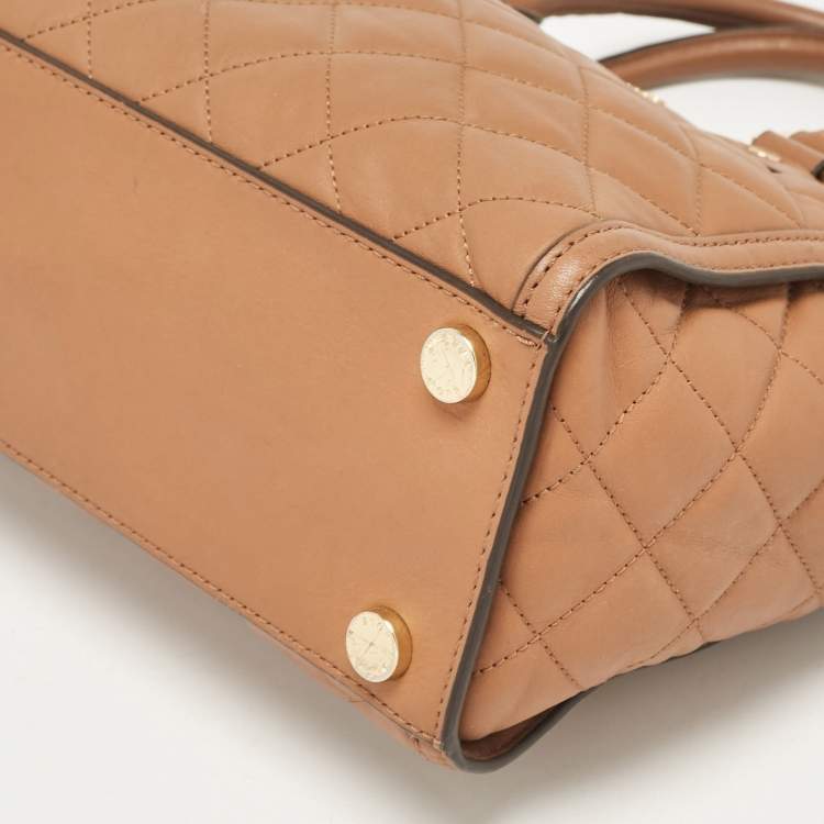 Pre Owned MICHAEL Michael Kors Brown Quilted Leather Selma Satchel