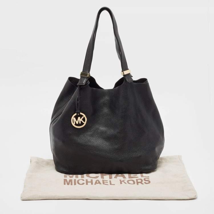 Pre Owned Michael Kors Black Soft Leather Colgate Tote
