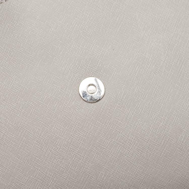 Pre Owned Michael Kors Grey Leather Medium Ava Top Handle Bag