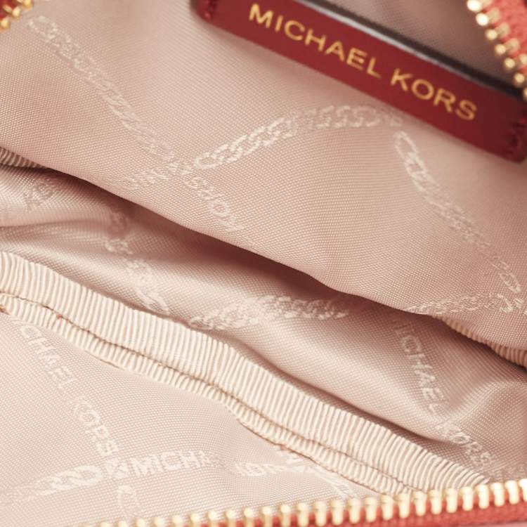 مملوكة مسبقًا Michael Kors Red Matelasse Leather Utility Belt Bag