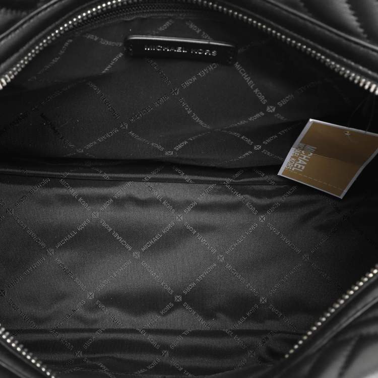 Pre Owned Michael Kors Black Quilted Leather Kathy Satchel