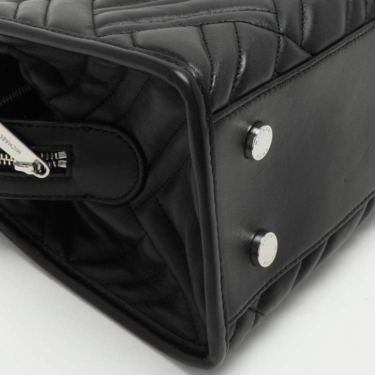 Pre Owned Michael Kors Black Quilted Leather Kathy Satchel