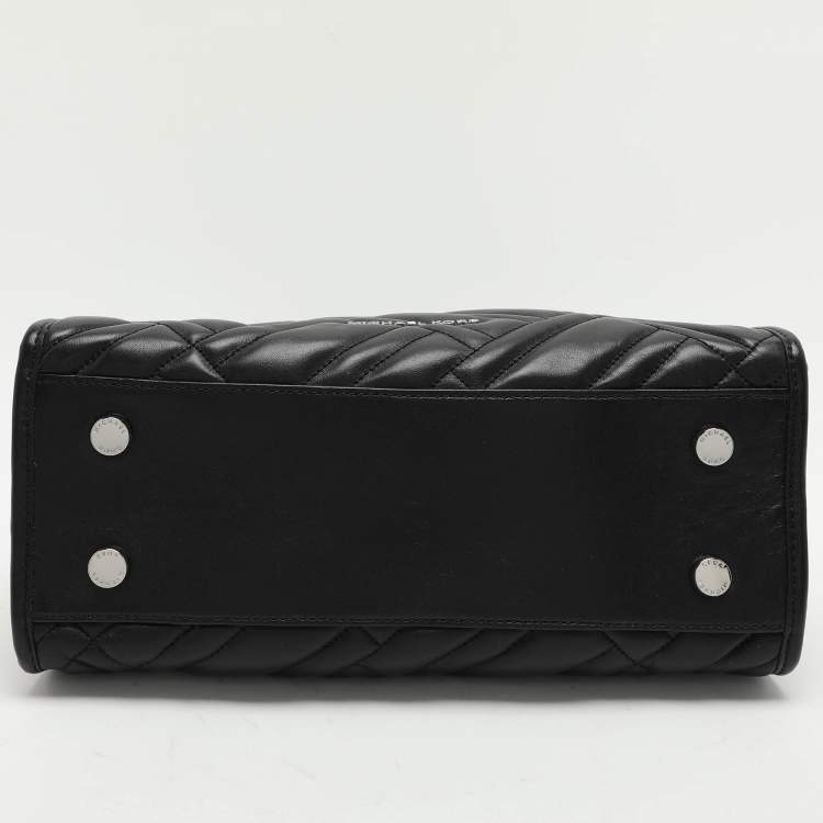 Pre Owned Michael Kors Black Quilted Leather Kathy Satchel