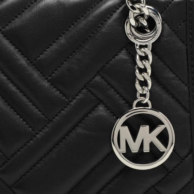 Pre Owned Michael Kors Black Quilted Leather Kathy Satchel