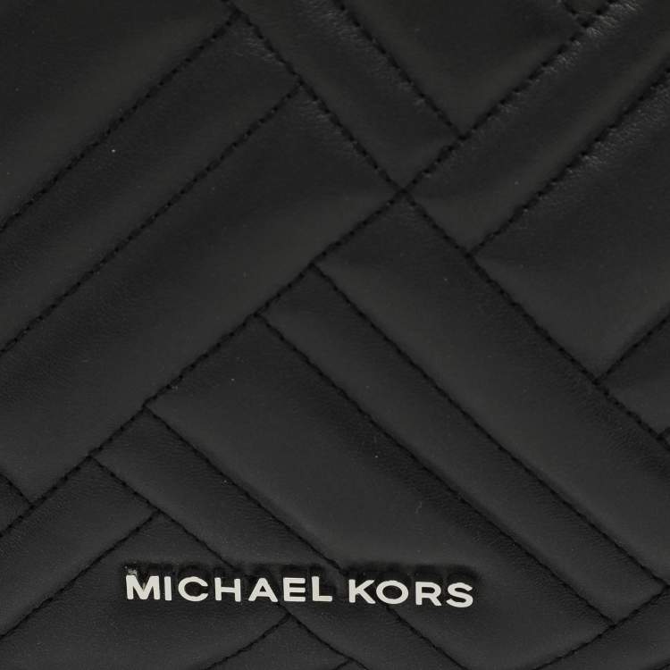 Pre Owned Michael Kors Black Quilted Leather Kathy Satchel