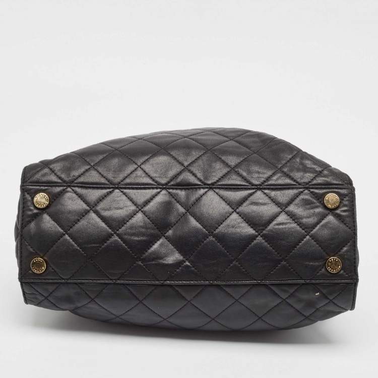 Pre Owned Michael Kors Black Quilted Leather Susannah Tote