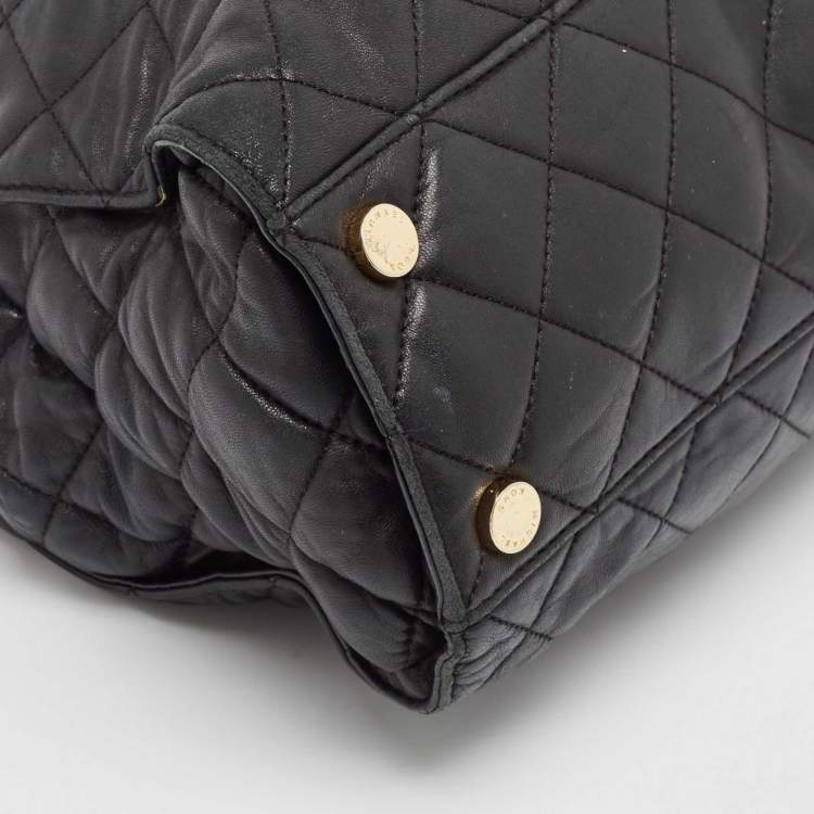 Pre Owned Michael Kors Black Quilted Leather Susannah Tote