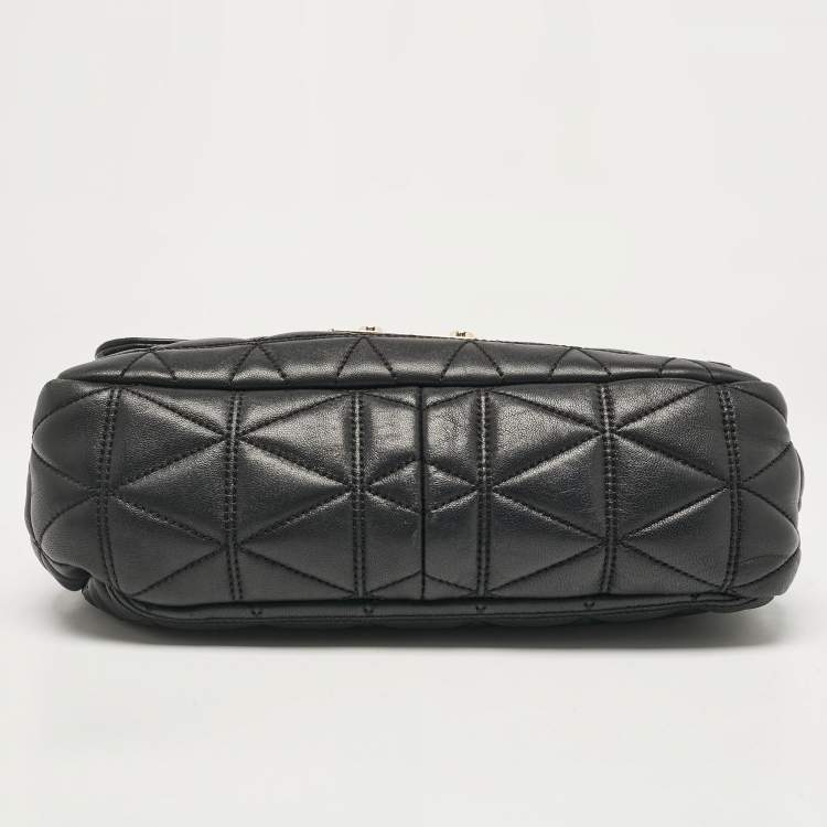 Pre Owned Micheal Kors Black Quilted Leather Large Sloan Shoulder Bag