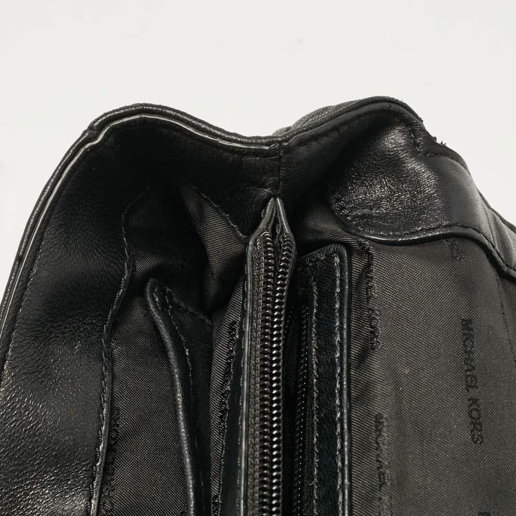 Pre Owned Micheal Kors Black Quilted Leather Large Sloan Shoulder Bag