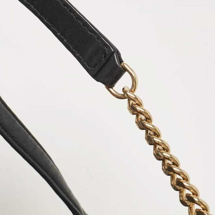 Pre Owned Micheal Kors Black Quilted Leather Large Sloan Shoulder Bag