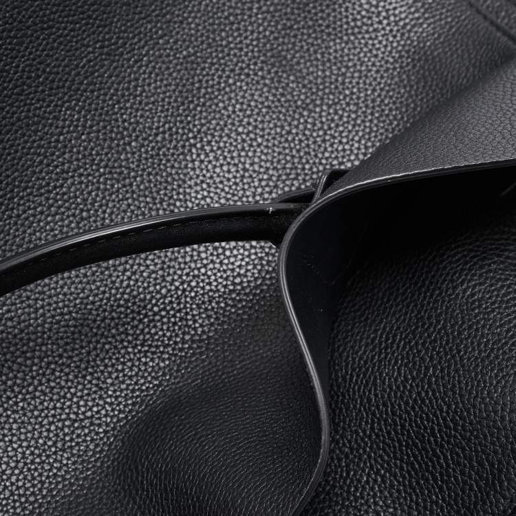 Pre Owned Michael Kors Black Leather Large Mercer Belted Satchel