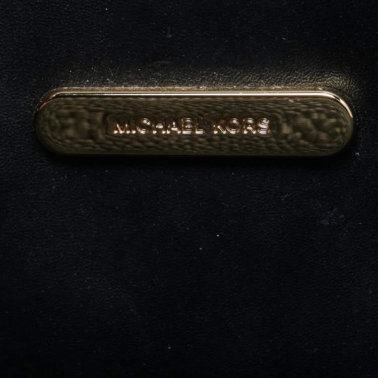 Pre Owned Michael Kors Black Leather Large Mercer Belted Satchel