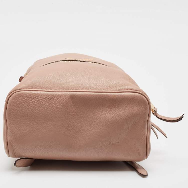 Pre Owned Michael Kors Beige Leather Rhea Backpack