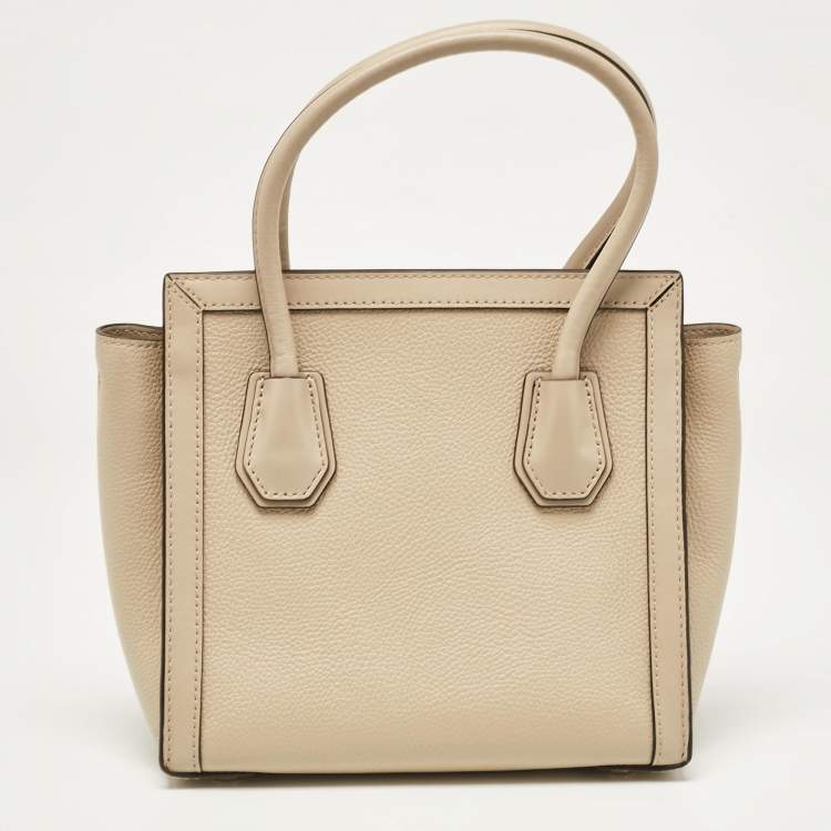 Pre Owned Michael Kors Beige Leather Mercer Studio Tote