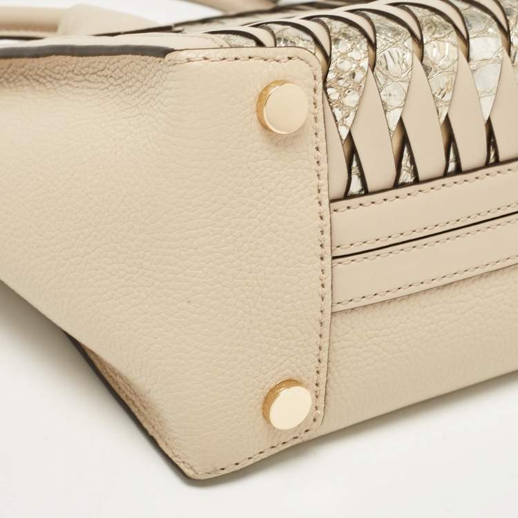 Pre Owned Michael Kors Beige Leather Mercer Studio Tote