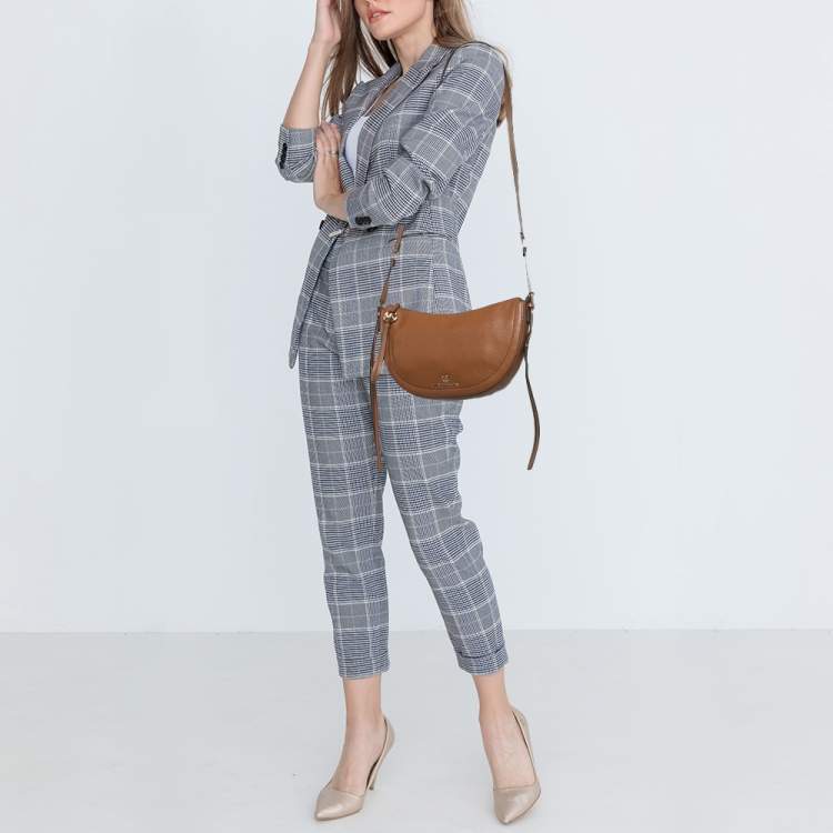 Pre Owned Michael Kors Brown Leather Camden Shoulder Bag