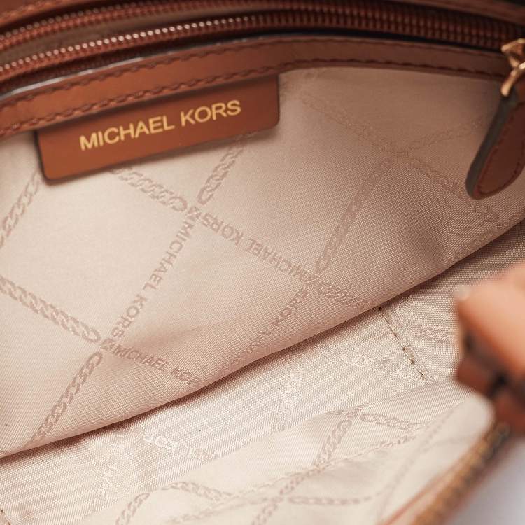 Pre Owned Michael Kors Brown Leather Camden Shoulder Bag