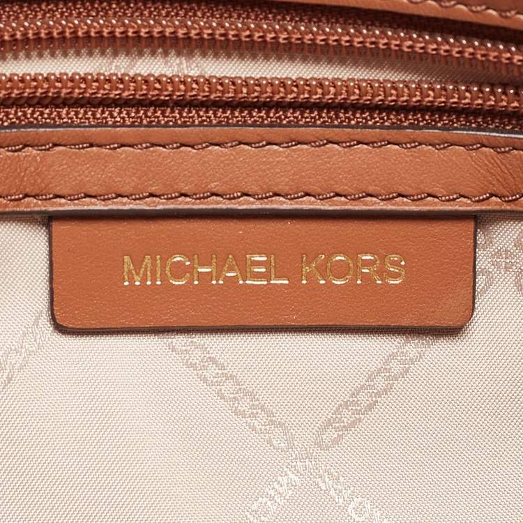 Pre Owned Michael Kors Brown Leather Camden Shoulder Bag