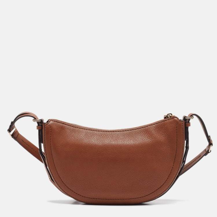 Pre Owned Michael Kors Brown Leather Camden Shoulder Bag
