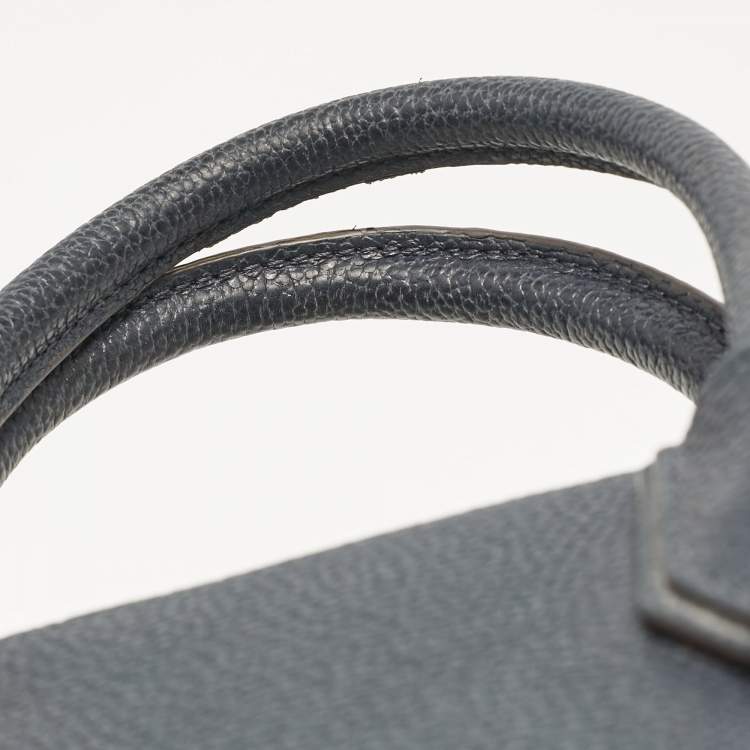 Pre Owned Michael Kors Navy Blue Leather Small Mercer Tote
