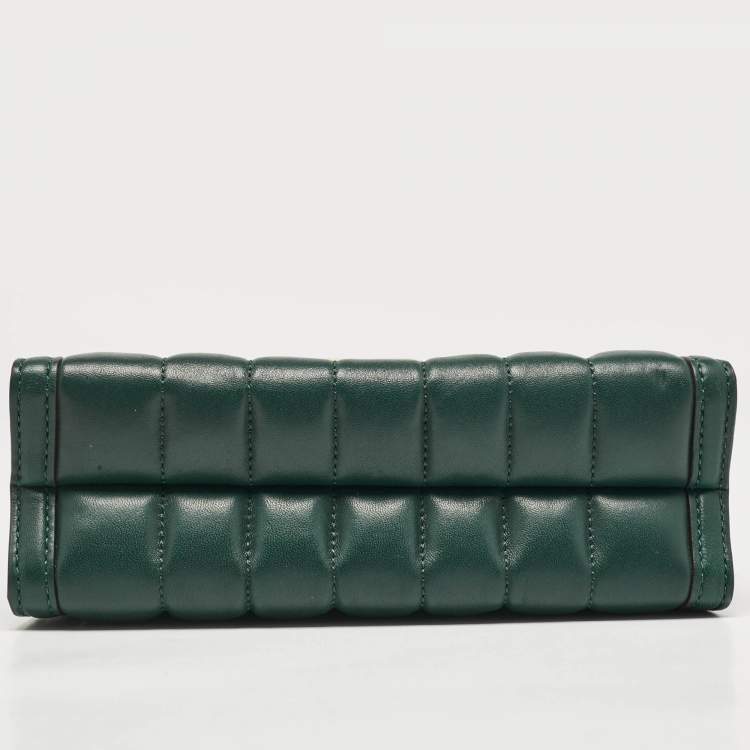 Pre Owned Michael Kors Green Quilted Leather Medium Whitney Shoulder Bag