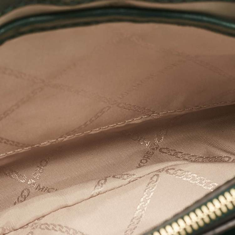 Pre Owned Michael Kors Green Quilted Leather Medium Whitney Shoulder Bag