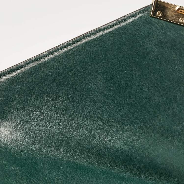 Pre Owned Michael Kors Green Quilted Leather Medium Whitney Shoulder Bag